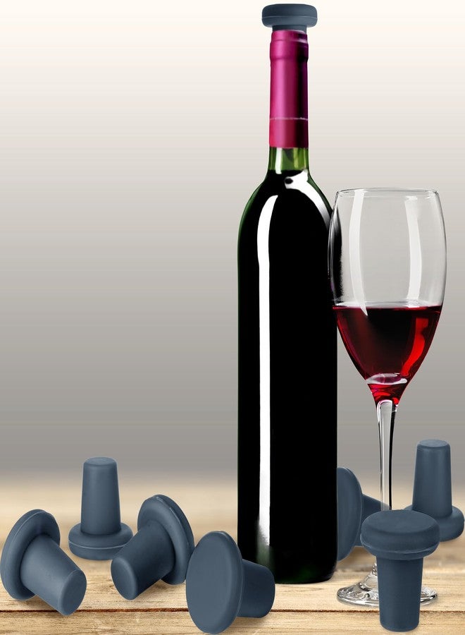 Yookeer مجموعة يوكير من 8 قطع من سدادات زجاجات النبيذ المصنوعة من السيليكون، سدادات محكمة الإغلاق لزجاجات البيرة، سدادات زجاجات زجاجية، سدادات فلين، أدوات تخزين المشروبات (بيرة، شمبانيا، نبيذ) للحفاظ على نضارة المشروبات، أدوات لحفلات الزفاف ومستلزمات عيد الميلاد (رمادي) - Image 4